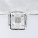 FENDI Zucca Mamma Baguette Shoulder Bag Leather Silver 8BR600 Auth yk20852SAM-19