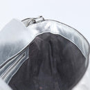 FENDI Zucca Mamma Baguette Shoulder Bag Leather Silver 8BR600 Auth yk20852SAM-22