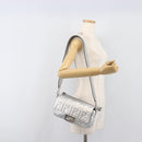 FENDI Zucca Mamma Baguette Shoulder Bag Leather Silver 8BR600 Auth yk20852SAM-27