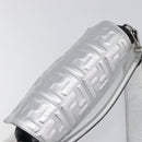 FENDI Zucca Mamma Baguette Shoulder Bag Leather Silver 8BR600 Auth yk20852SAM-6