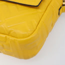 FENDI Zucca Mamma Baguette Shoulder Bag Leather Yellow 8BR600 Auth yk20853SAM-16