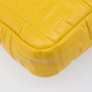 FENDI Zucca Mamma Baguette Shoulder Bag Leather Yellow 8BR600 Auth yk20853SAM-19