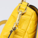 FENDI Zucca Mamma Baguette Shoulder Bag Leather Yellow 8BR600 Auth yk20853SAM-21