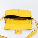 FENDI Zucca Mamma Baguette Shoulder Bag Leather Yellow 8BR600 Auth yk20853SAM-22