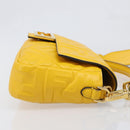FENDI Zucca Mamma Baguette Shoulder Bag Leather Yellow 8BR600 Auth yk20853SAM-3