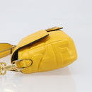 FENDI Zucca Mamma Baguette Shoulder Bag Leather Yellow 8BR600 Auth yk20853SAM-4