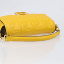 FENDI Zucca Mamma Baguette Shoulder Bag Leather Yellow 8BR600 Auth yk20853SAM-7