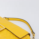 FENDI Zucca Mamma Baguette Shoulder Bag Leather Yellow 8BR600 Auth yk20853SAM-14