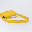 FENDI Zucca Mamma Baguette Shoulder Bag Leather Yellow 8BR600 Auth yk20853SAM-8