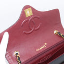 CHANEL Matelasse Turn Lock Chain Bag Lamb Skin Black Gold CC Auth yk20854SAM-9