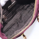 PRADA Quilted Chain Shoulder Bag Suede Bordeaux Gold Auth yk20855A-11
