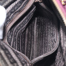 PRADA Quilted Chain Shoulder Bag Suede Bordeaux Gold Auth yk20855A-22