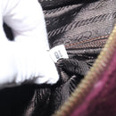 PRADA Quilted Chain Shoulder Bag Suede Bordeaux Gold Auth yk20855A-12