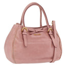 Miu Miu Hand Bag Leather 2way Pink Gold Auth yk20856V-1