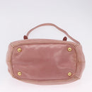 Miu Miu Hand Bag Leather 2way Pink Gold Auth yk20856V-5