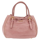Miu Miu Hand Bag Leather 2way Pink Gold Auth yk20856V-13