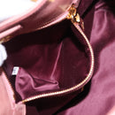 Miu Miu Hand Bag Leather 2way Pink Gold Auth yk20856V-24