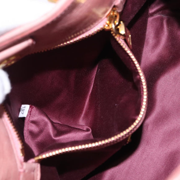 Miu Miu Hand Bag Leather 2way Pink Gold Auth yk20856V