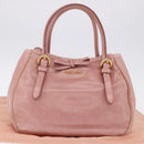 Miu Miu Hand Bag Leather 2way Pink Gold Auth yk20856V-12