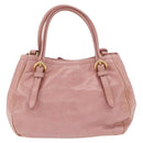 Miu Miu Hand Bag Leather 2way Pink Gold Auth yk20856V-2