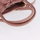 Miu Miu Hand Bag Leather 2way Pink Gold Auth yk20856V-7