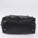 BALENCIAGA Lucagol Shopper Hand Bag Leather Black Silver 780976 Auth yk20857SAM-10