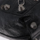 BALENCIAGA Lucagol Shopper Hand Bag Leather Black Silver 780976 Auth yk20857SAM-11