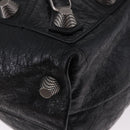 BALENCIAGA Lucagol Shopper Hand Bag Leather Black Silver 780976 Auth yk20857SAM-12