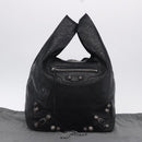 BALENCIAGA Lucagol Shopper Hand Bag Leather Black Silver 780976 Auth yk20857SAM-24