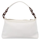 CHANEL COCO Mark Chain Shoulder Bag Caviar Skin White Gold CC Auth yk20859V-3