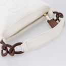 CHANEL COCO Mark Chain Shoulder Bag Caviar Skin White Gold CC Auth yk20859V-7