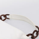 CHANEL COCO Mark Chain Shoulder Bag Caviar Skin White Gold CC Auth yk20859V-8