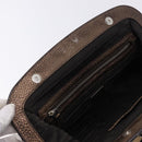 PRADA Hand Bag Leather Gold Tone Auth yk20860V-21