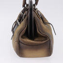 PRADA Hand Bag Leather Gold Tone Auth yk20860V-4