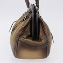 PRADA Hand Bag Leather Gold Tone Auth yk20860V-5