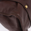 Miu Miu Shoulder Bag Leather Gold Brown Auth yk20861SAM-9