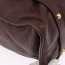 Miu Miu Shoulder Bag Leather Gold Brown Auth yk20861SAM-15