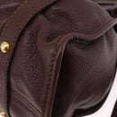 Miu Miu Shoulder Bag Leather Gold Brown Auth yk20861SAM-16