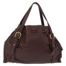 Miu Miu Shoulder Bag Leather Gold Brown Auth yk20861SAM-2