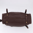 Miu Miu Shoulder Bag Leather Gold Brown Auth yk20861SAM-5