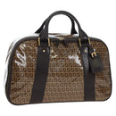 FENDI Zucchino Canvas Boston Bag Coated Canvas 2way Beige Gold Auth yk20862V-1