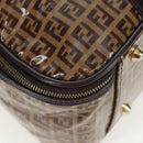 FENDI Zucchino Canvas Boston Bag Coated Canvas 2way Beige Gold Auth yk20862V-15