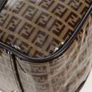 FENDI Zucchino Canvas Boston Bag Coated Canvas 2way Beige Gold Auth yk20862V-18