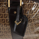 FENDI Zucchino Canvas Boston Bag Coated Canvas 2way Beige Gold Auth yk20862V-9