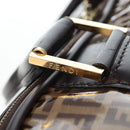 FENDI Zucchino Canvas Boston Bag Coated Canvas 2way Beige Gold Auth yk20862V-19