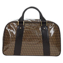 FENDI Zucchino Canvas Boston Bag Coated Canvas 2way Beige Gold Auth yk20862V-2