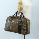 FENDI Zucchino Canvas Boston Bag Coated Canvas 2way Beige Gold Auth yk20862V-33