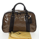FENDI Zucchino Canvas Boston Bag Coated Canvas 2way Beige Gold Auth yk20862V-12