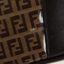 FENDI Zucchino Canvas Boston Bag Coated Canvas 2way Beige Gold Auth yk20862V-3