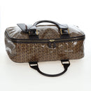 FENDI Zucchino Canvas Boston Bag Coated Canvas 2way Beige Gold Auth yk20862V-7